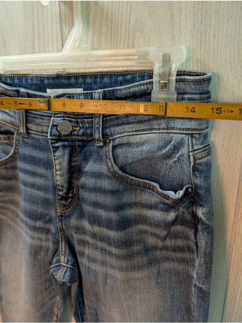 BKE Gabby Raw Hem Jeans sz 26 29x23 Curvy Fit High Rise Raw Hem Skinny